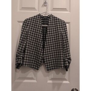 Babaton Aritzia Power Blazer Jacket Cropped Short GYD1-4287-10 Glen Plaid Size00